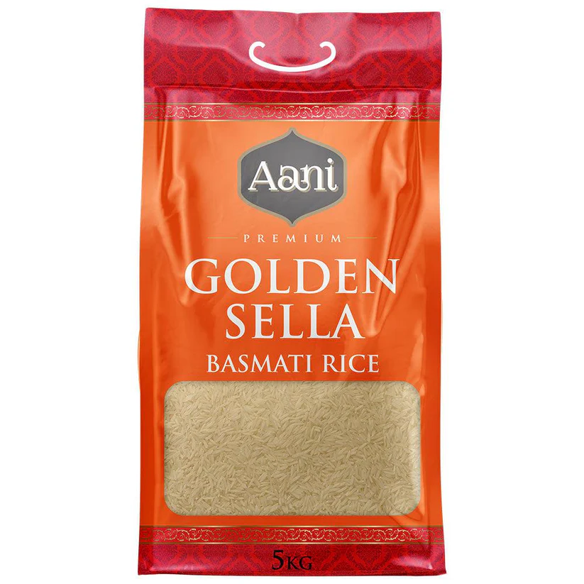 Aani Premium Golden Sella Rice Basmati - 5kg