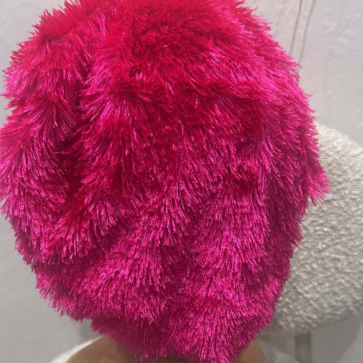 Pink Luxury Bonnet with Fluffy Edge