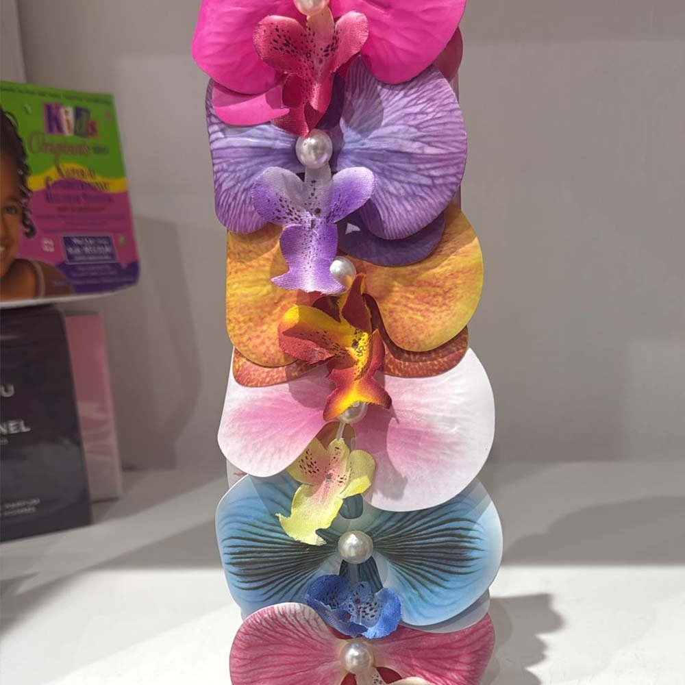 (6pcs) Orchid Hair Clip For Woman Artificial Flower Hairpins