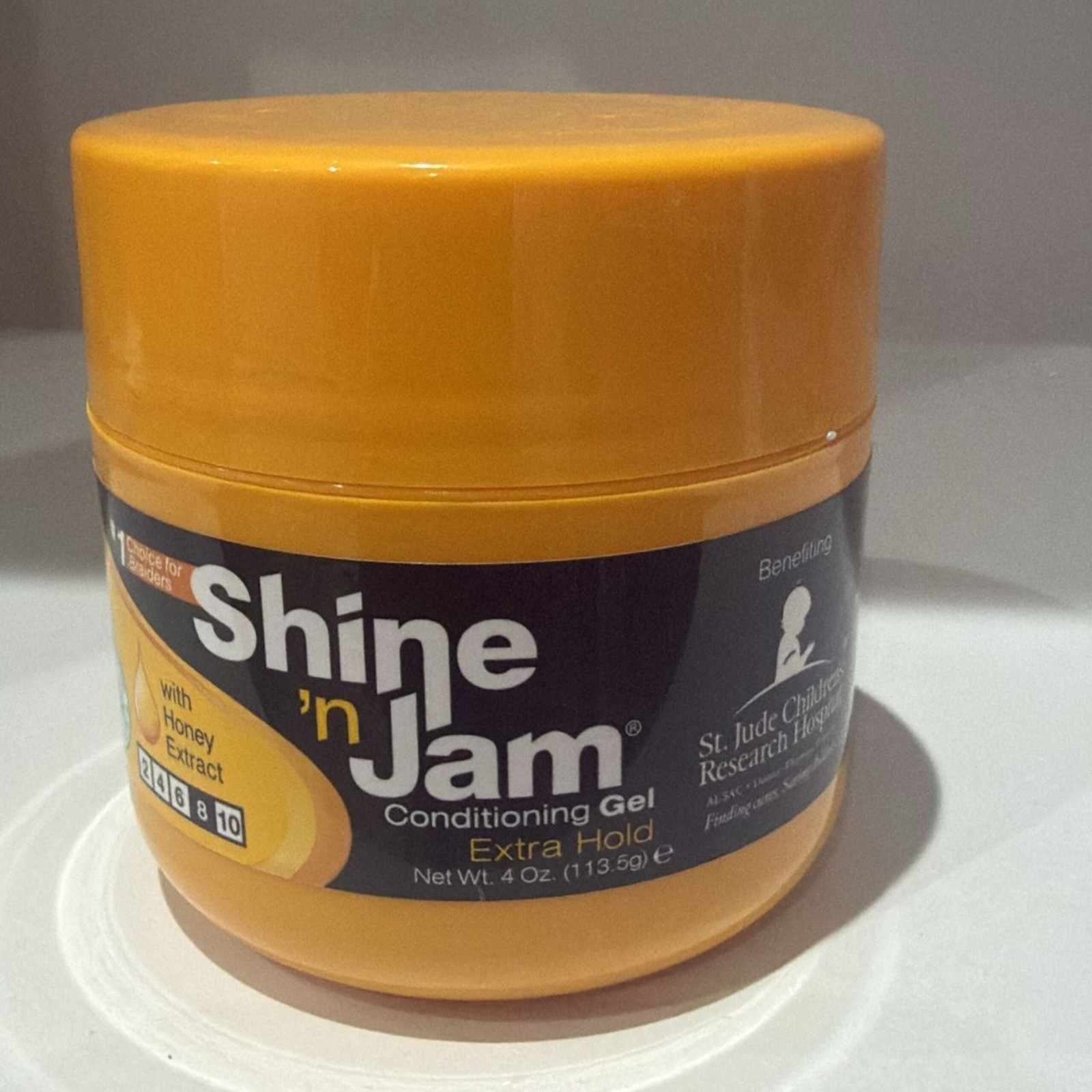 Ampro Shine N Jam Extra Hold Conditioning Styling & Braiding Gel, 4oz., Textured Hair, Moisturizing