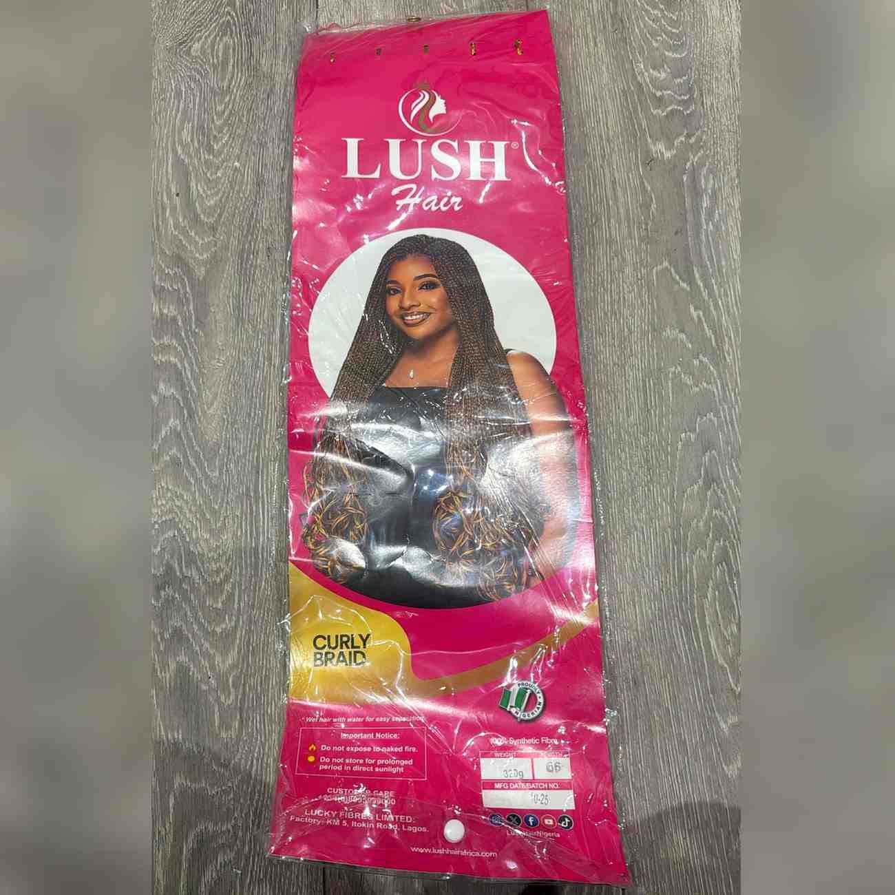 Lush Hair Curly Braid extensions.