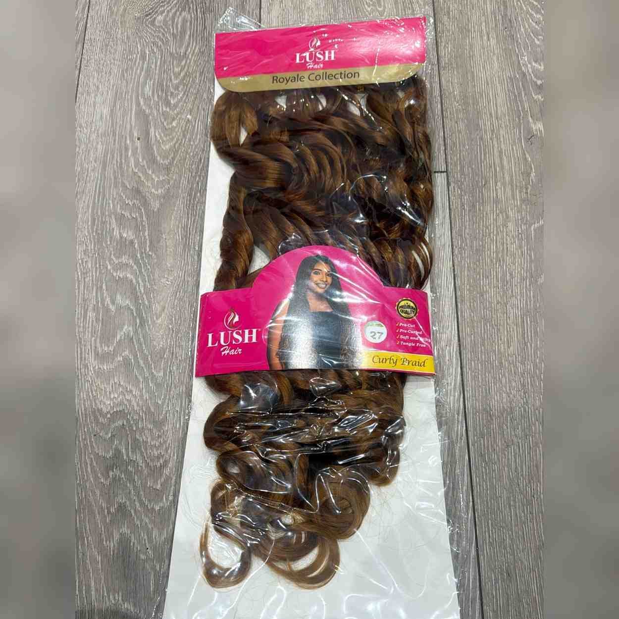 Lush Hair Curly Braid extensions.