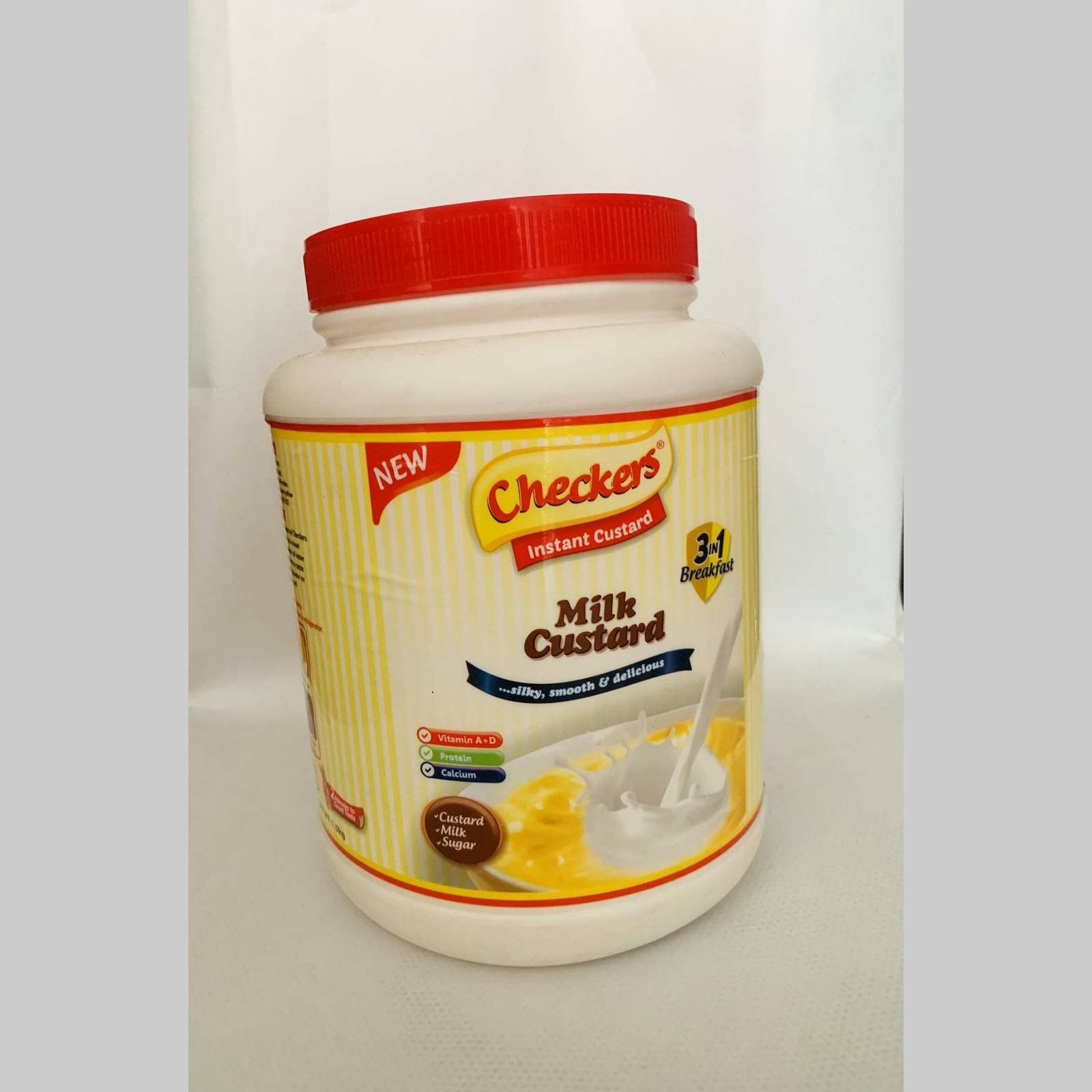 Checkers 3 in 1 Instant Milk Custard, a creamy custard mix