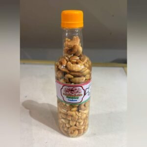 Bottled snack of roasted cashew nuts.