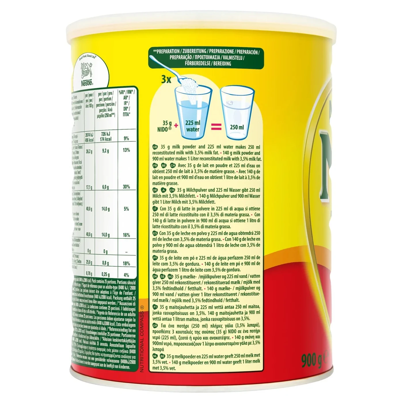 Nestle Nido Instant Full Cream Milk Powder 1.8kg