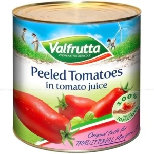Valfrutta Peeled Plum Tomatoes Tomato Juice Italian Catering Pack Tin Can 2.5kg