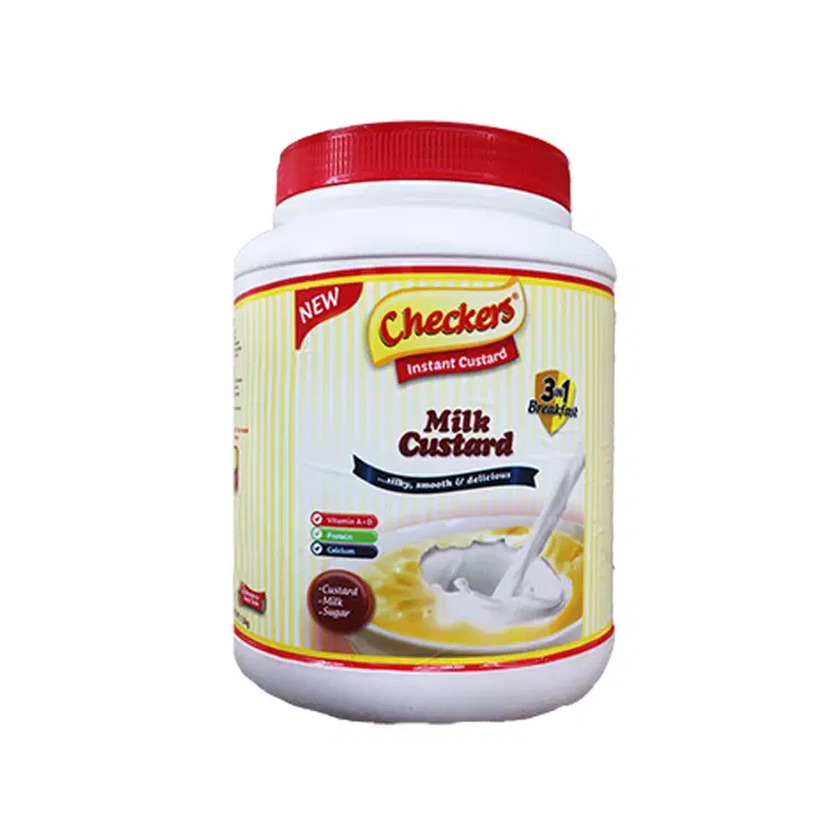 Checkers 3 in 1 Instant Milk Custard, a creamy custard mix