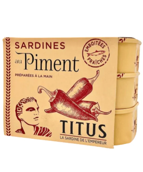Titus Sardines in Sunflower Oil with Chilli 3 x 125 g
